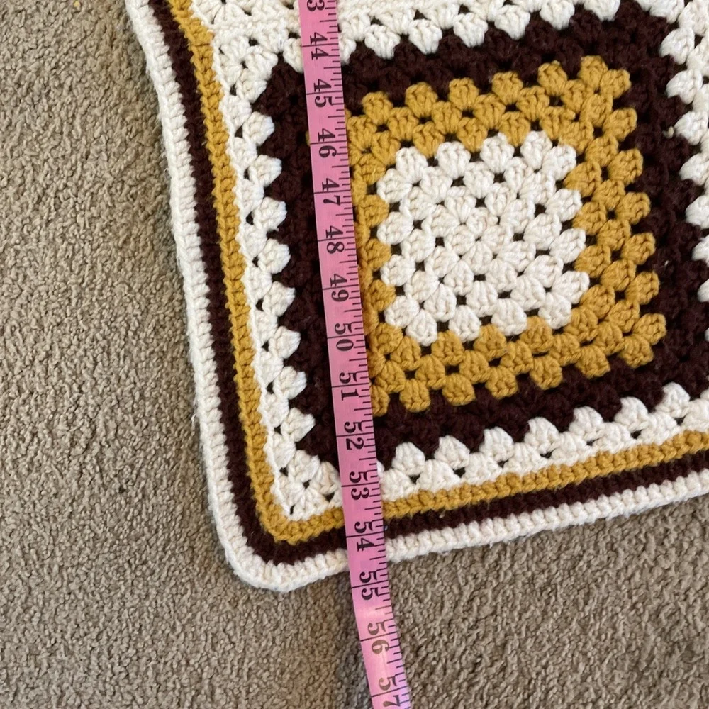 handmade granny‎ square afghan 81.5 X54